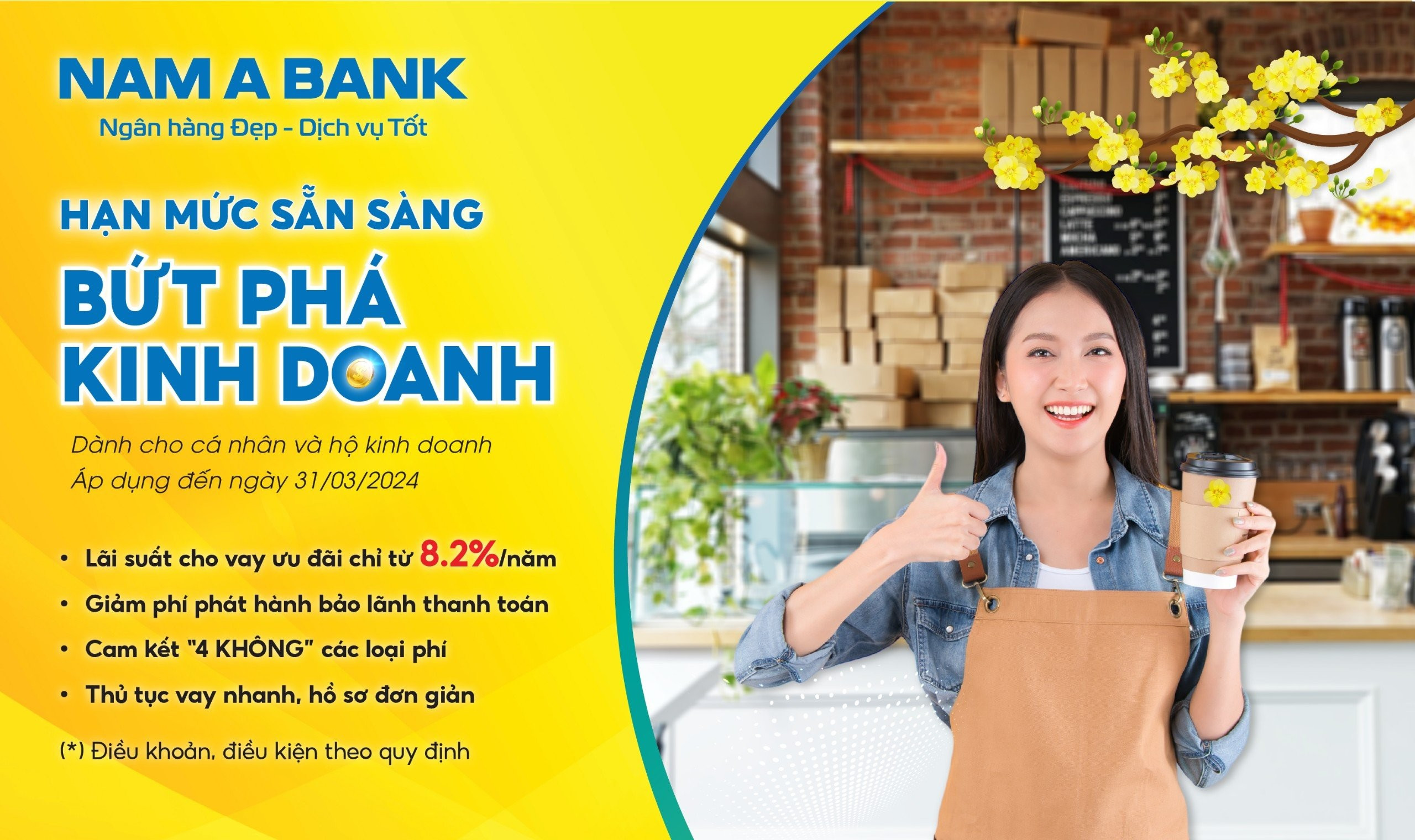 Nam A Bank triển khai chương trình cho vay ưu đãi “Hạn mức sẵn sàng – Bứt phá kinh doanh”