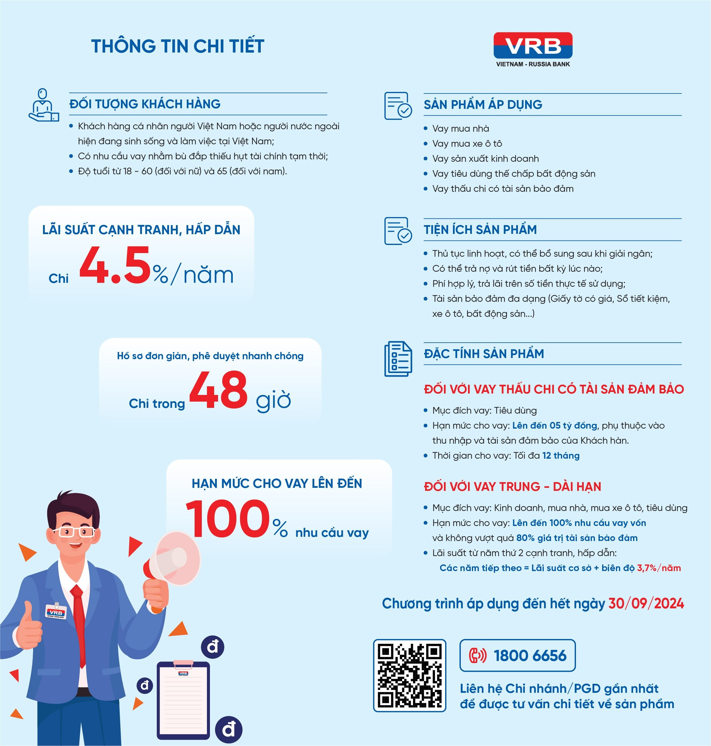 VRB ra mắt gói ưu đãi lãi suất chỉ từ 4.5%/năm cho khách hàng cá nhân