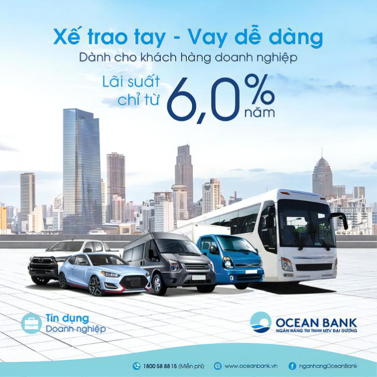 OceanBank cho vay mua ô tô ưu đãi