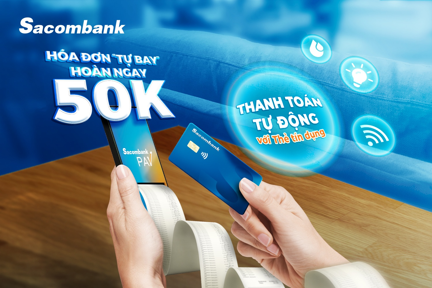 Ưu đãi “kép” khi đăng ký dịch vụ thác thanh toán của Sacombank