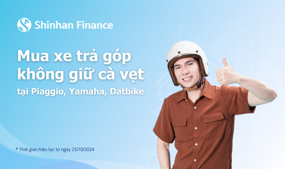 Shinhan Finance cho khách vay mua xe trả góp với lãi suất chỉ từ 0%