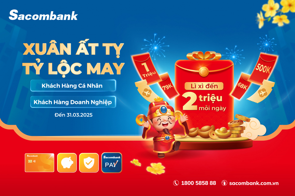 Sacombank dành 18 tỷ đồng tri ân khách hàng dịp Xuân Ất Tỵ